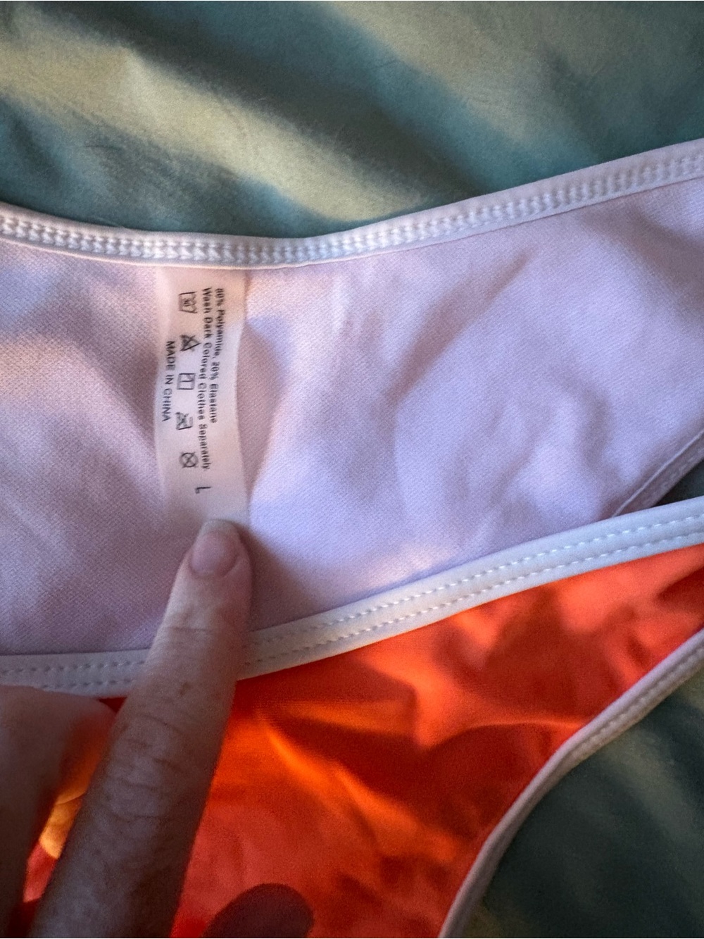 Neon Orange Color Block Bikini Set 🍊🧡 - Picture 2 of 3